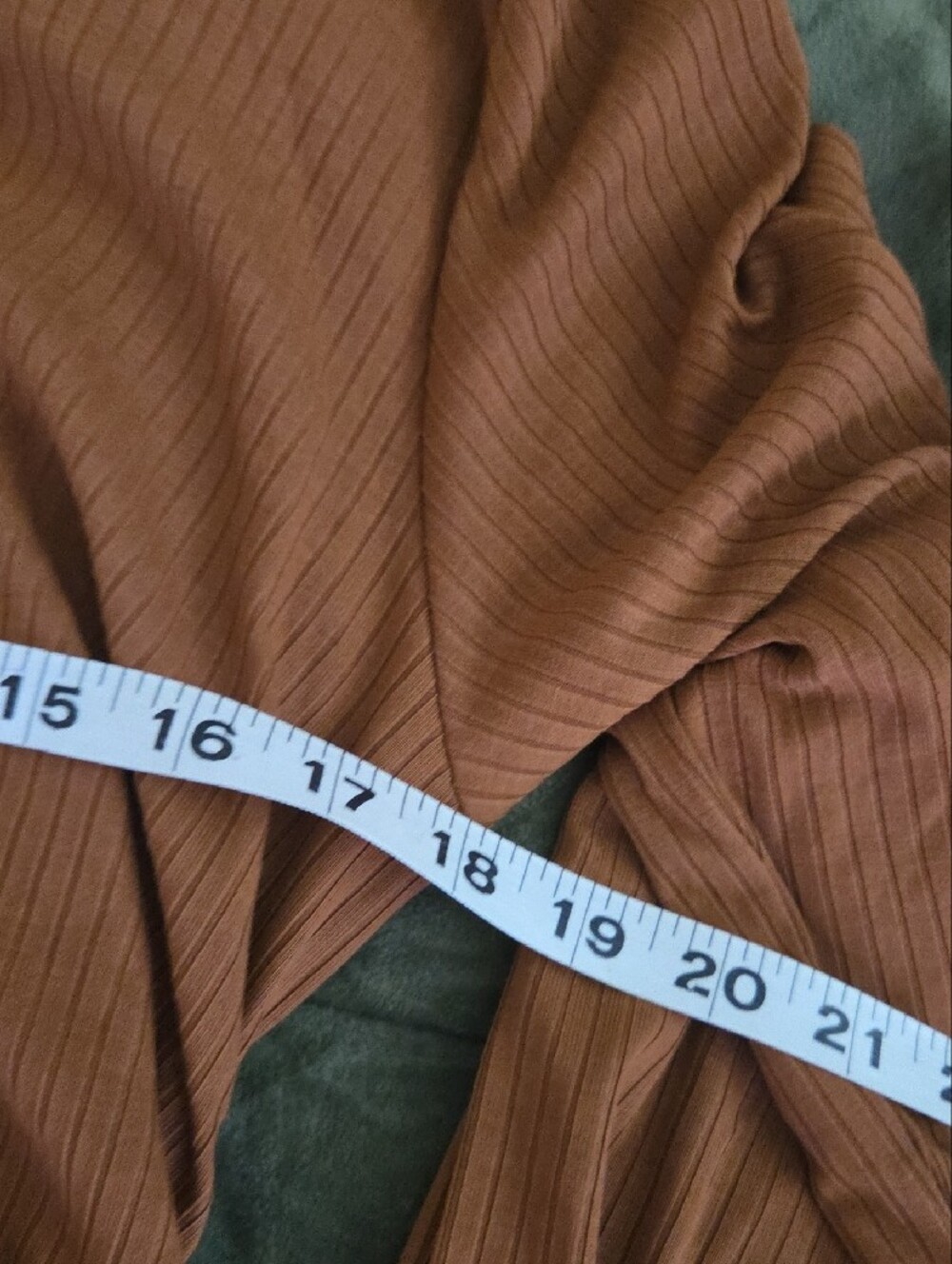 Long Sleeve Ruched Midi Dress - Rust - Picture 6 of 7